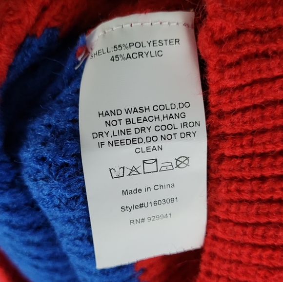 WEEKEND by SUZANNE BETRO | knit rainbow stripe cowl neck bubble sleeve sweater - Picture 5 of 6